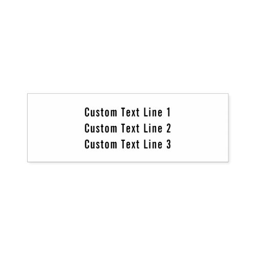 Traditional Custom Business 3 Lines of Serif Tex Self_inking Stamp