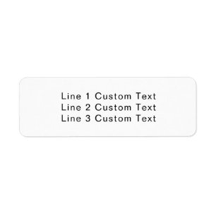 Traditional Custom Business 3 Lines of Serif Text Label