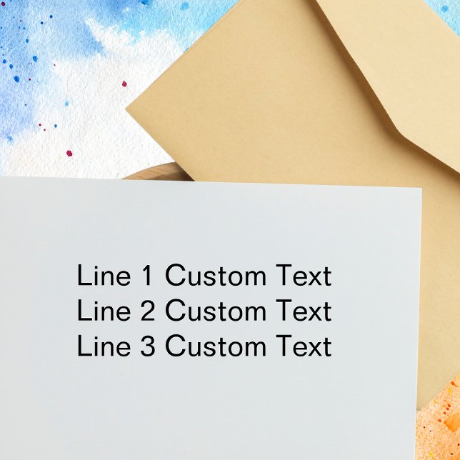 Traditional Custom Business 3 Lines of Serif Text Self-inking Stamp (Creator Uploaded)