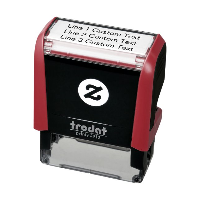 Traditional Custom Business 3 Lines of Serif Text Self-inking Stamp (Product)