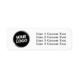 Traditional Custom Business 4 Lines of Serif Text Label
