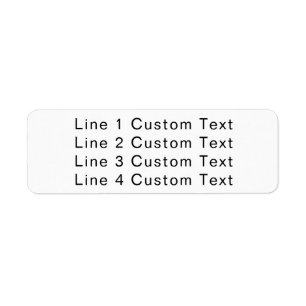 Traditional Custom Business 4 Lines of Serif Text Label