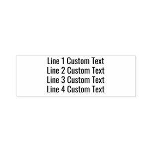 Traditional Custom Business 4 Lines of Serif Text Self-inking Stamp