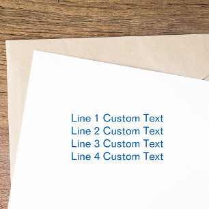 Traditional Custom Business 4 Lines of Serif Text Self-inking Stamp