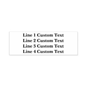 Traditional Custom Business 4 Lines of Serif Text Self-inking Stamp