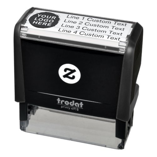 Traditional Custom Business 4 Lines With Logo Self_inking Stamp