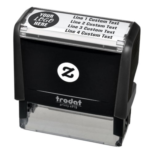 Traditional Custom Business 4 Lines With Logo Self_inking Stamp