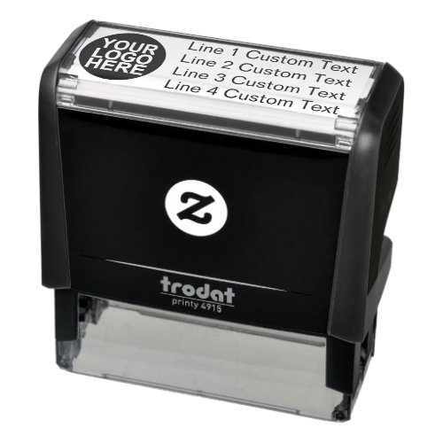 Traditional Custom Business 4 Lines With Logo Self_inking Stamp