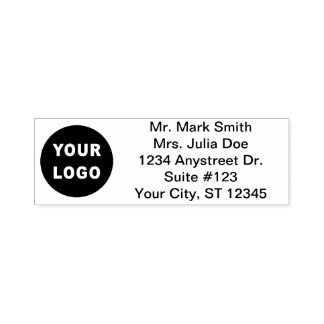 Traditional Custom Business 5 Line With Logo Self- Self-inking Stamp