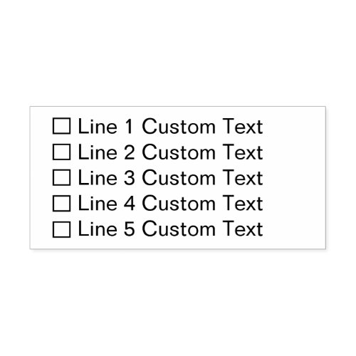 Traditional Custom Business 5 Lines Checkbox Self_inking Stamp