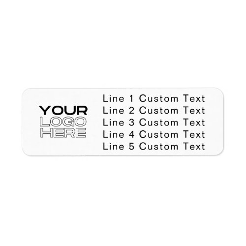 Traditional Custom Business 5 Lines of Serif Text Label