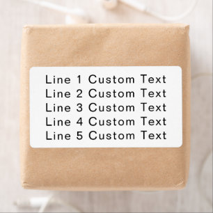Traditional Custom Business 5 Lines of Serif Text Label