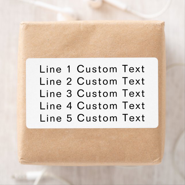 Traditional Custom Business 5 Lines of Serif Text Label (Insitu)