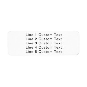 Traditional Custom Business 5 Lines of Serif Text Label