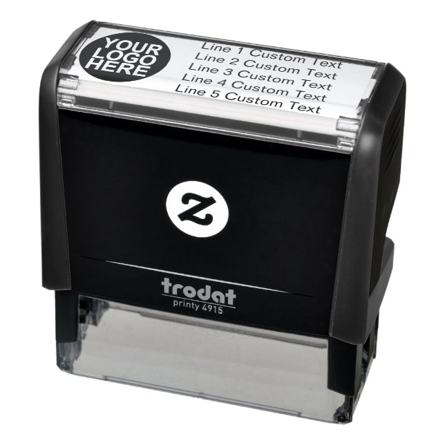 Traditional Custom Business 5 Lines of Serif Text Self-inking Stamp (Product)