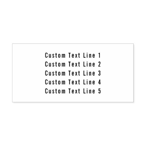 Traditional Custom Business 5 Lines of Serif Text Self_inking Stamp