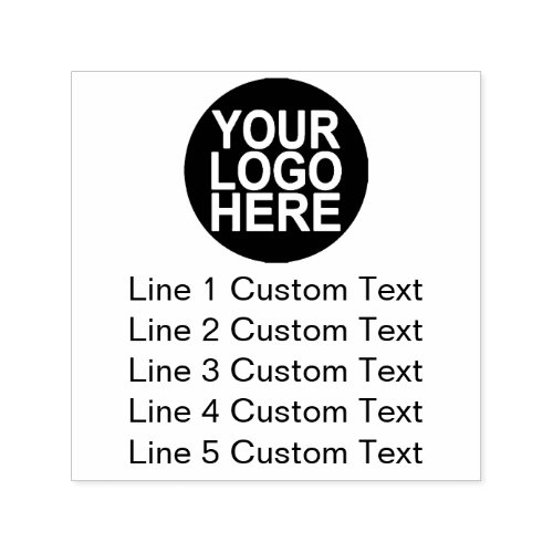 Traditional Custom Business 5 Lines With Logo Self_inking Stamp