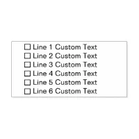 8 Line Checkbox Custom Rubber Stamp - Simply Stamps