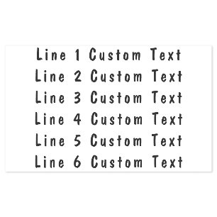 Traditional Custom Business 6 Lines of Serif Text Self-inking Stamp