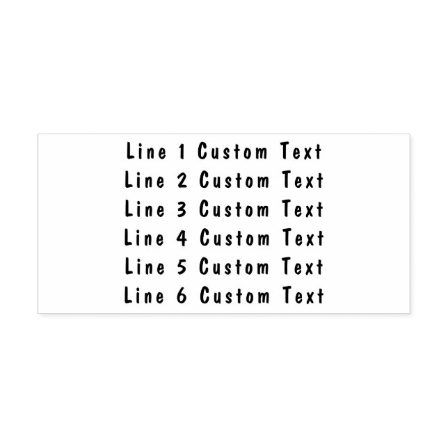 Traditional Custom Business 6 Lines of Serif Text Self-inking Stamp (Design)