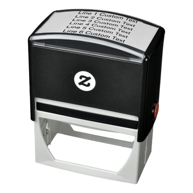 Traditional Custom Business 6 Lines Of Serif Text Self-inking Stamp ...