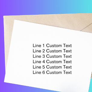 Traditional Custom Business 6 Lines of Serif Text Self-inking Stamp