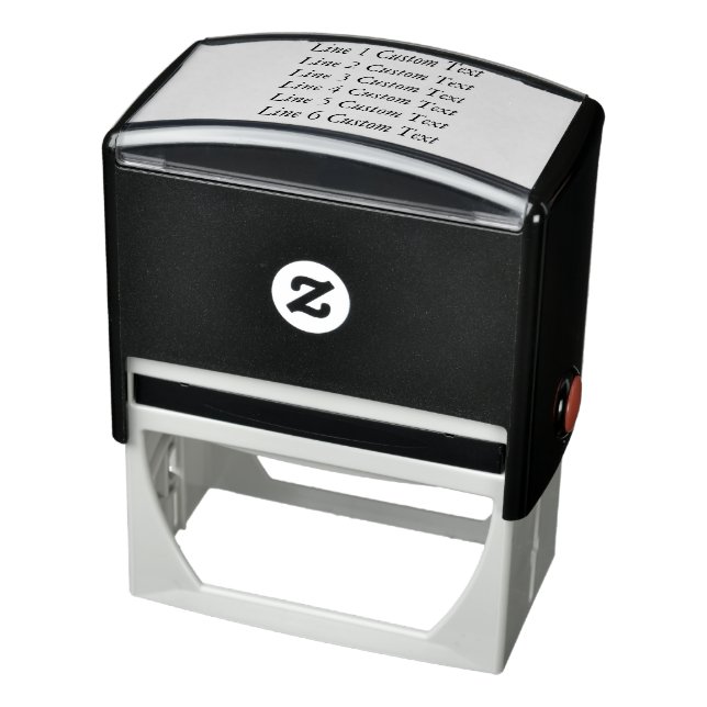 Traditional Custom Business 6 Lines of Serif Text Self-inking Stamp (Product)