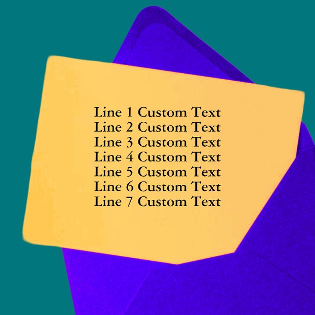 Traditional Custom Business 7 Lines of Serif Text Self-inking Stamp (Creator Uploaded)