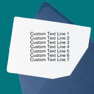 Traditional Custom Business 7 Lines of Serif Text Self-inking Stamp