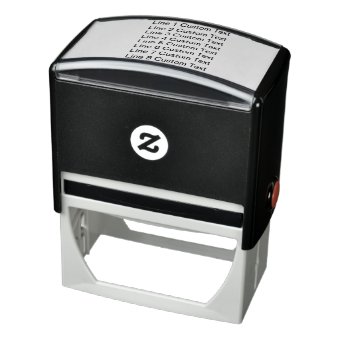 Traditional Custom Business 8 Lines Of Serif Text Self-inking Stamp ...