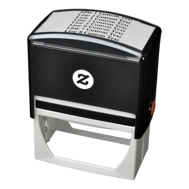 Traditional Custom Business 8 Lines of Serif Text Self-inking Stamp (Product)