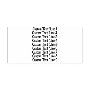 Traditional Custom Business 9 Lines of Serif Text Self-inking Stamp