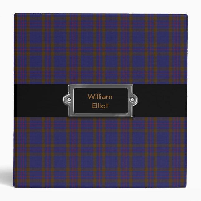 Traditional Custom Elliot Tartan Plaid Binder (Front)