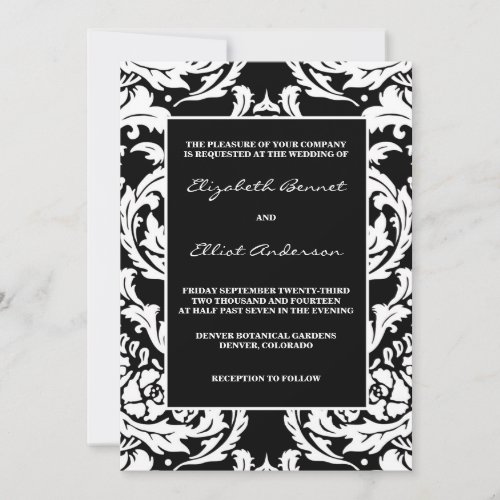Traditional Damask Invitation