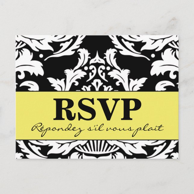 Traditional Damask Postcard (Front)