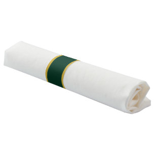 Traditional Dark Green and Gold Napkin Bands