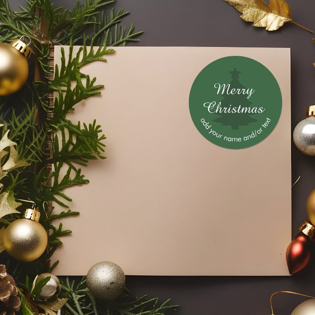 Traditional - Dark Green Custom Christmas Sticker (Creator Uploaded)