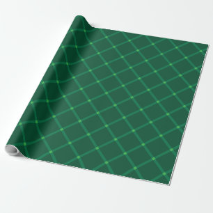 Traditional dark green plaid festive christmas wrapping paper