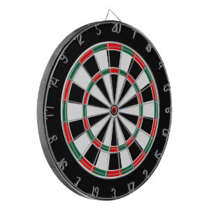 Traditional Dartboard With Darts