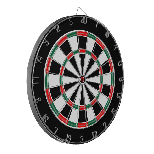 Traditional Dartboard With Darts (Front Left)