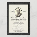 Traditional Death Announcement Card