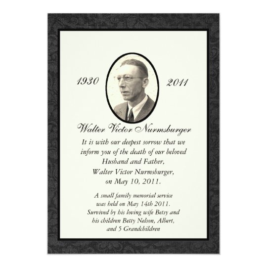 funeral announcement cards