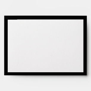 Traditional Death Announcement White and Black Envelope