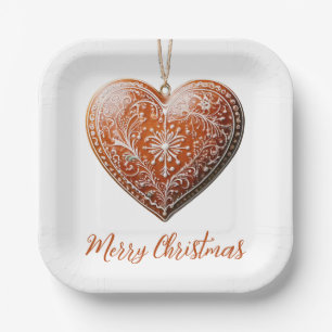 Traditional Decorated Christmas Cookie Holiday Paper Plates