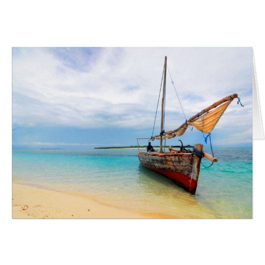 Traditional Dhow, Zanzibar, Tanzania Cards (Front Horizontal)