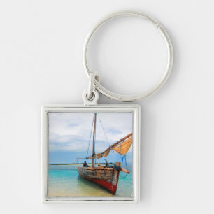 Traditional Dhow, Zanzibar, Tanzania Keychain