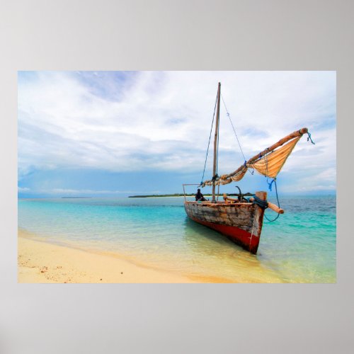 Traditional Dhow Zanzibar Tanzania Poster