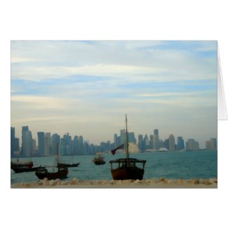Traditional Dhows in Doha port
