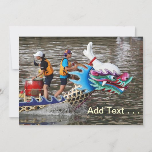 Traditional Dragon Boat Racing Down the River (Front)