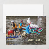 Traditional Dragon Boat Racing Down the River (Front/Back)